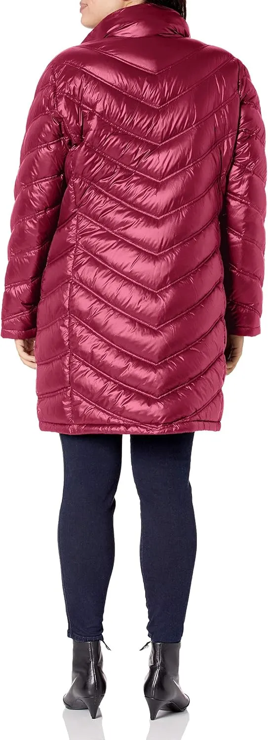 Calvin Klein Women's Chevron Quilted Packable Down Jacket (Standard and Plus)