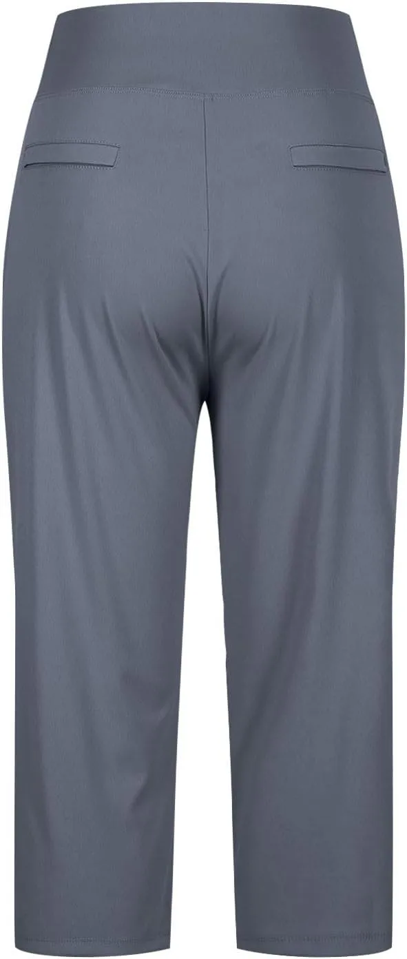 Capri Pants for Women High Waist Stretch Crop Work Casual Pant Summer Golf Capris Pants for Women with Pockets