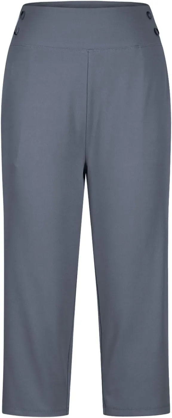 Capri Pants for Women High Waist Stretch Crop Work Casual Pant Summer Golf Capris Pants for Women with Pockets