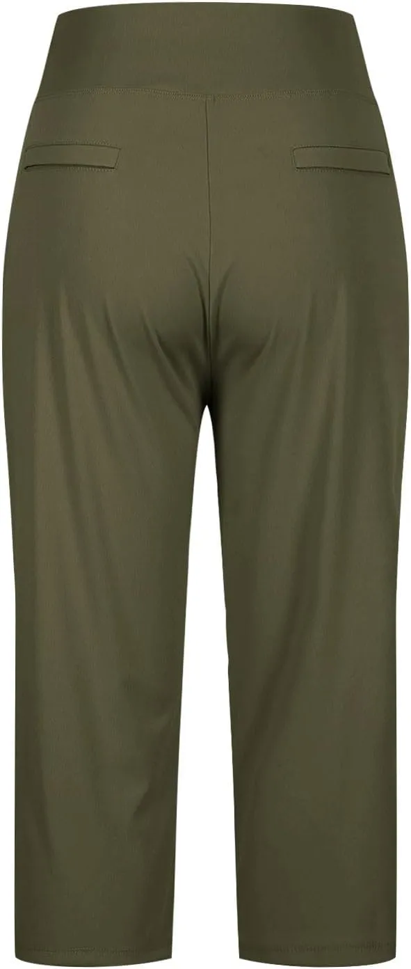 Capri Pants for Women High Waist Stretch Crop Work Casual Pant Summer Golf Capris Pants for Women with Pockets