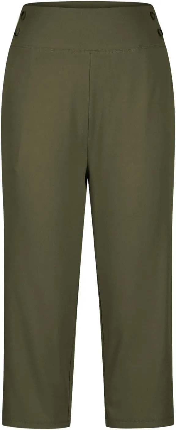 Capri Pants for Women High Waist Stretch Crop Work Casual Pant Summer Golf Capris Pants for Women with Pockets