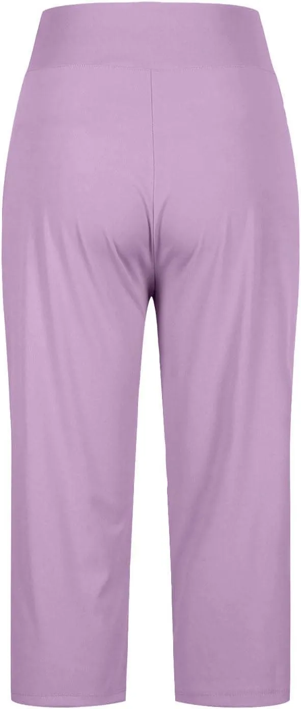 Capri Pants for Women High Waist Stretch Crop Work Casual Pant Summer Golf Capris Pants for Women with Pockets
