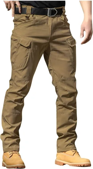 Cargo Pants for Men Baggy Casual Pants Stretch Multi Pockets Stylish Chinos Pants Elastic Waist Outdoor Trousers