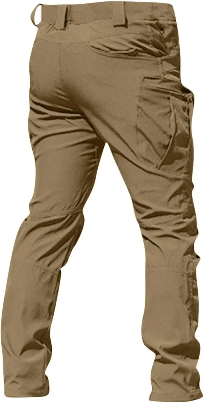 Cargo Pants for Men Baggy Casual Pants Stretch Multi Pockets Stylish Chinos Pants Elastic Waist Outdoor Trousers