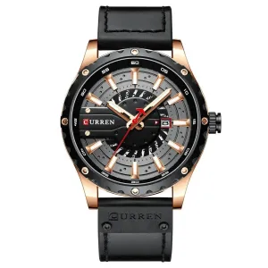 Casual Fashion Leather Chic Luminous Hands Quartz Mens Watch