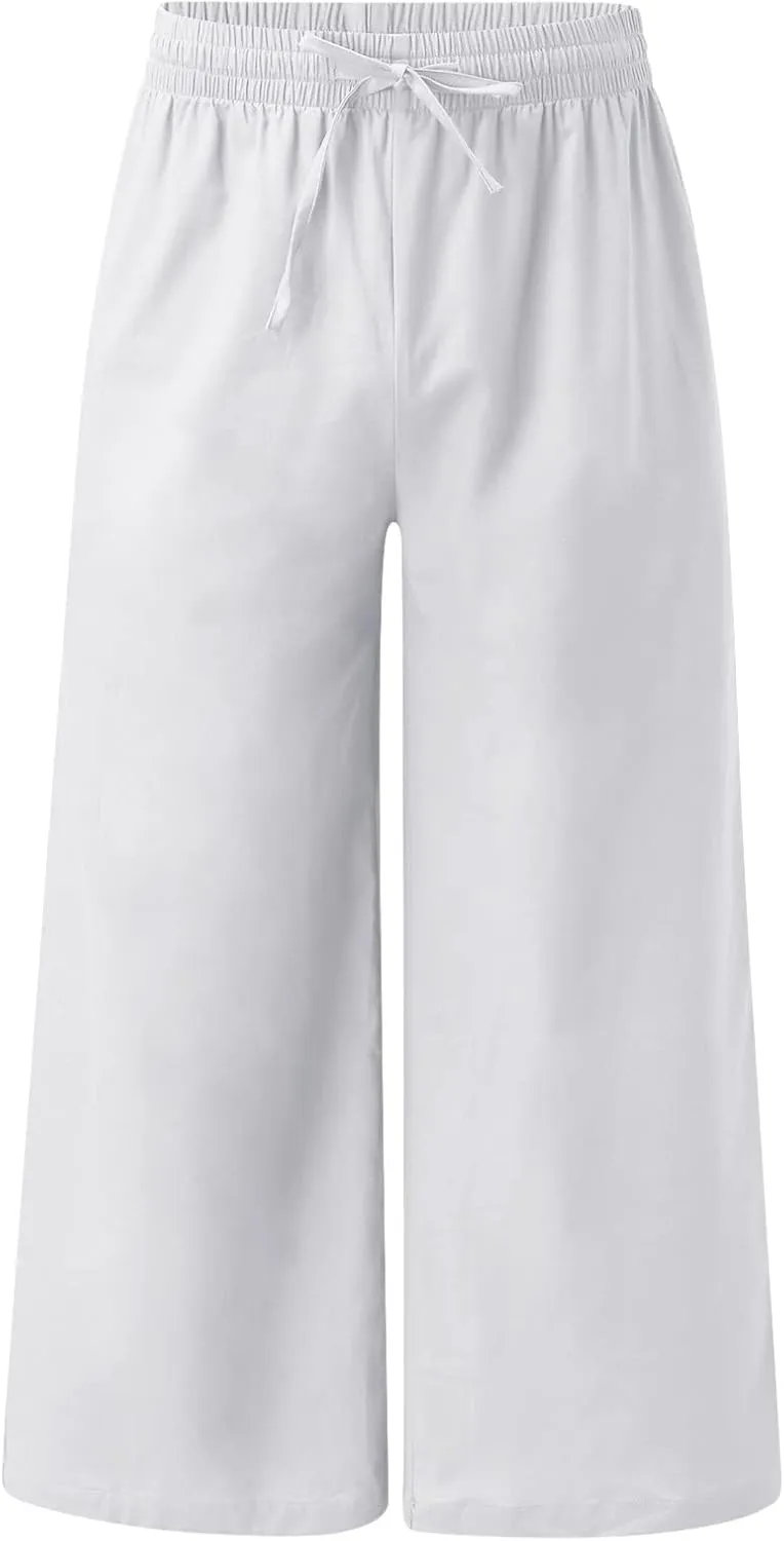 Casual Pants Men Summer Trouser Pants Casual Loose Joggers Lightweight Straight Stretch Sports Pants with Pockets