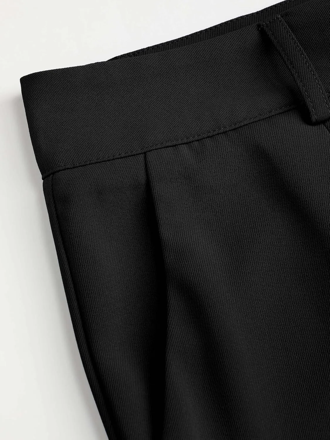 CIDER Milk Tea Pleated Wide Leg Trousers