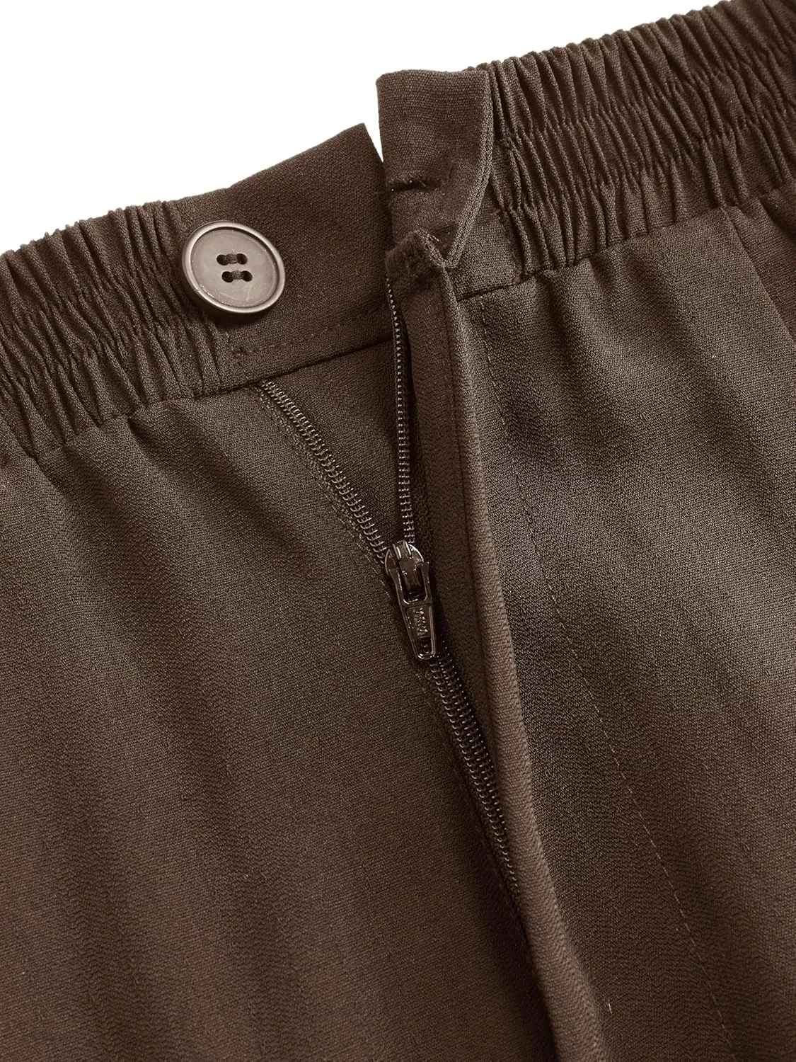CIDER Solid High Waist Pleated Wide Leg Trousers