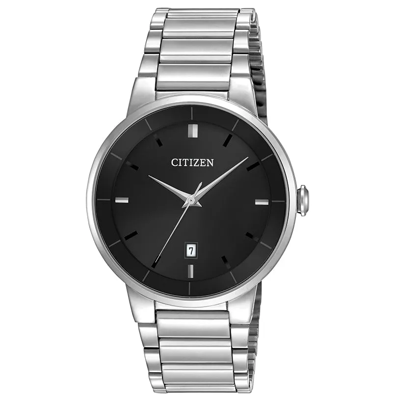 Citizen Quartz Men's Watch-Black Dial