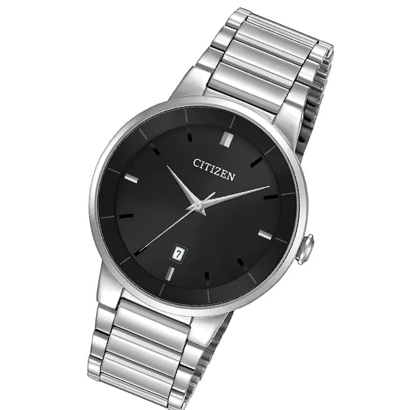 Citizen Quartz Men's Watch-Black Dial