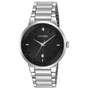 Citizen Quartz Men's Watch-Black Dial