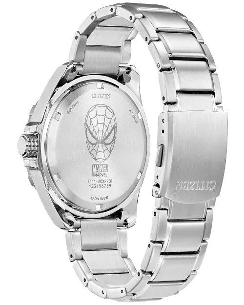 Citizen Spider-Man Blue Dial Dtainless Steel Bracelet Watch BM7610-52W