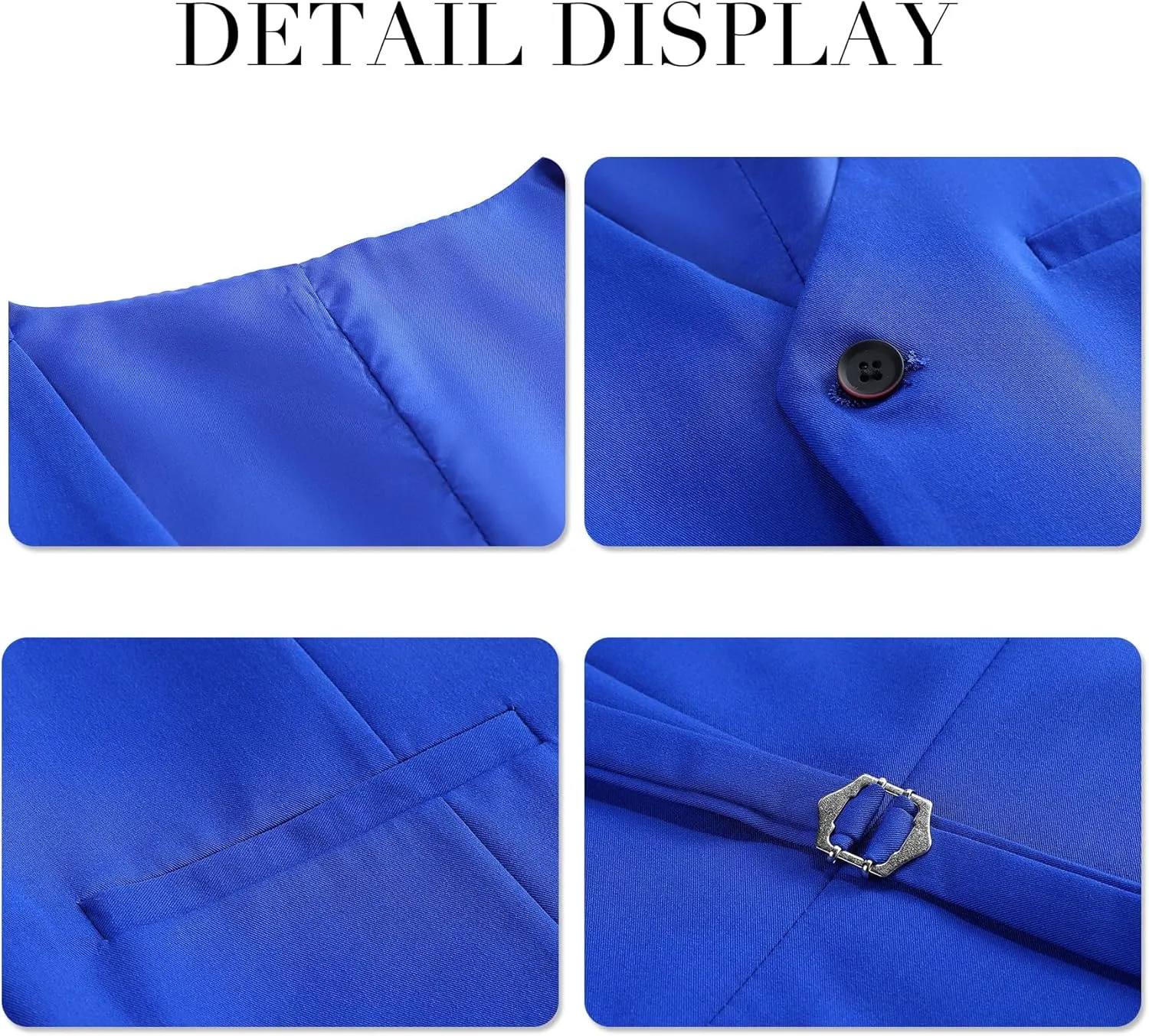 Cloudstyle Mens Stylish 3 Piece Dress Suit Classic Fit Wedding Formal Jacket & Vest & Pants