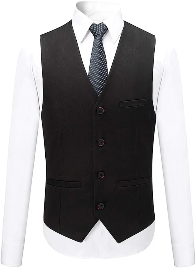 Cloudstyle Mens Stylish 3 Piece Dress Suit Classic Fit Wedding Formal Jacket & Vest & Pants