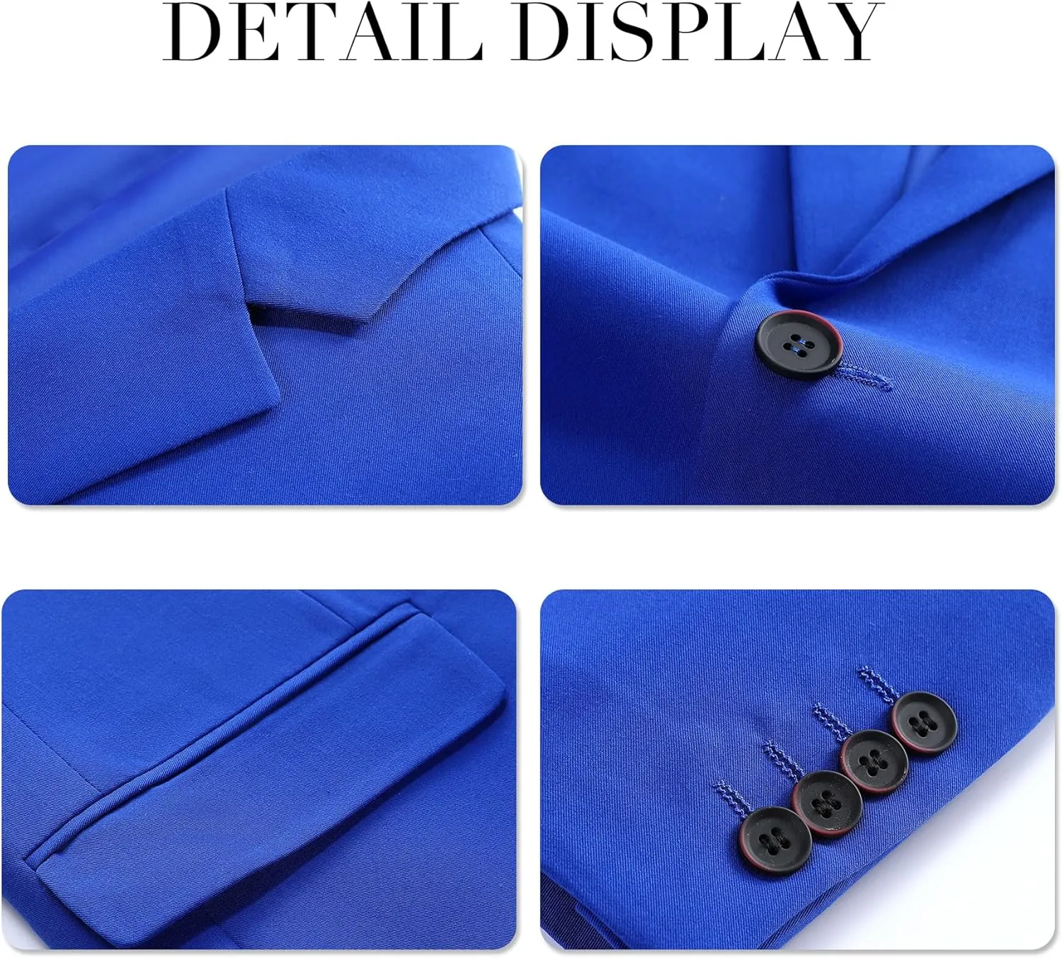 Cloudstyle Mens Stylish 3 Piece Dress Suit Classic Fit Wedding Formal Jacket & Vest & Pants