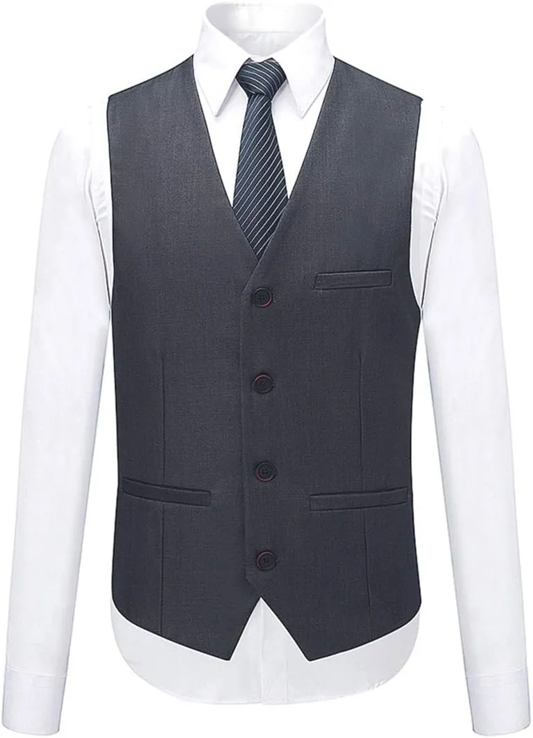 Cloudstyle Mens Stylish 3 Piece Dress Suit Classic Fit Wedding Formal Jacket & Vest & Pants