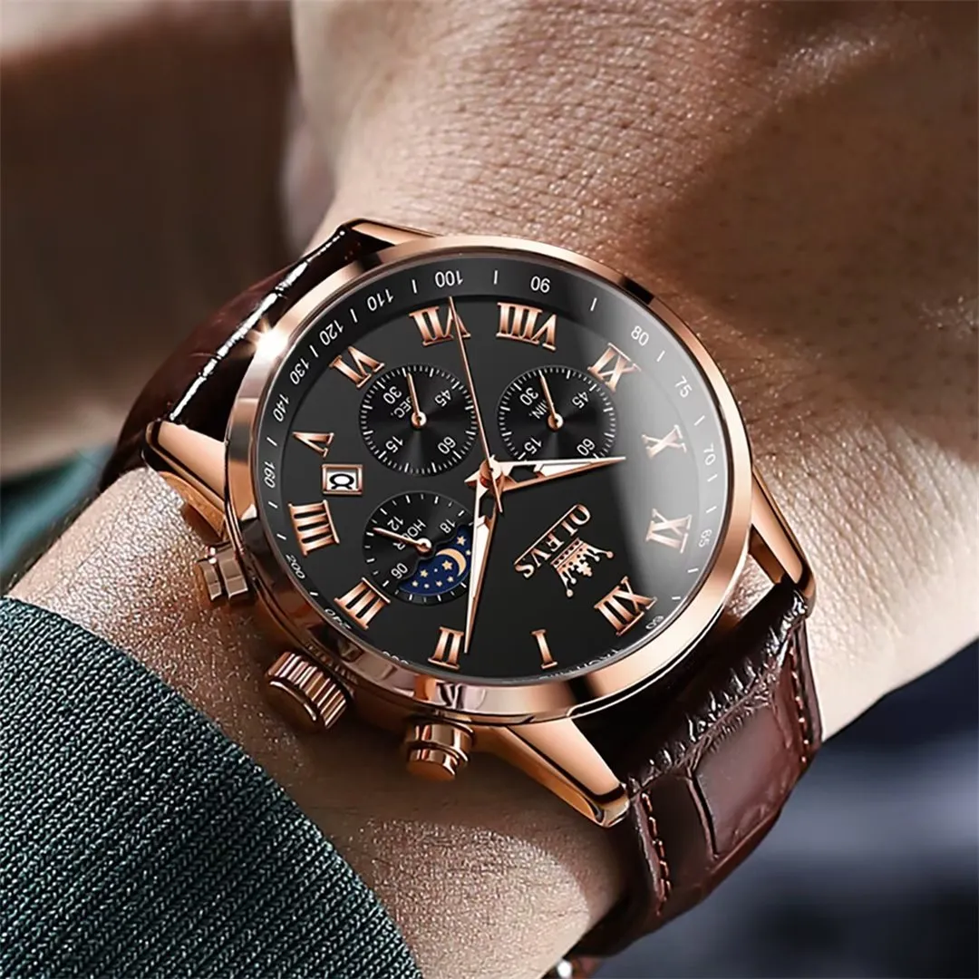 CrocLavish Genuine Leather Men’s Watch