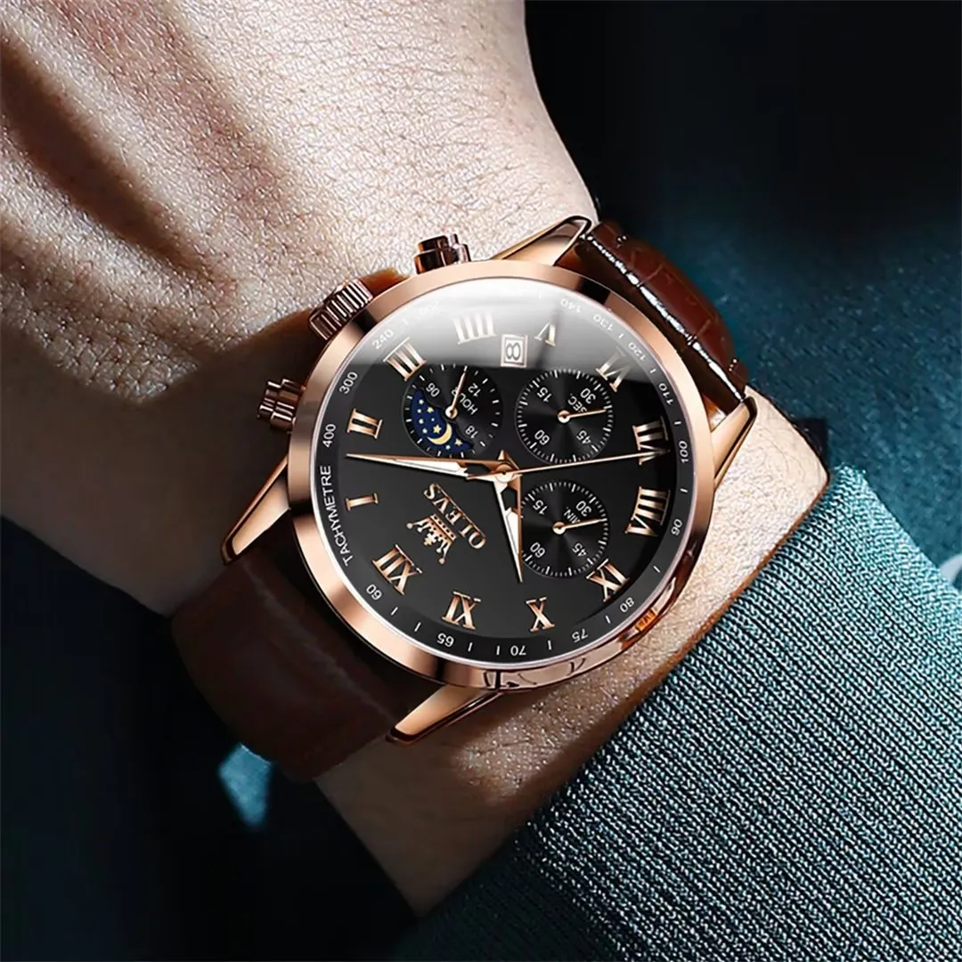 CrocLavish Genuine Leather Men’s Watch
