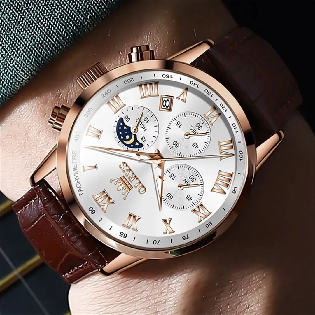 CrocLavish Genuine Leather Men’s Watch