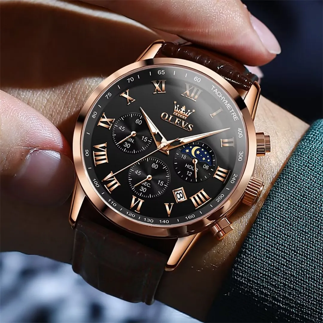 CrocLavish Genuine Leather Men’s Watch