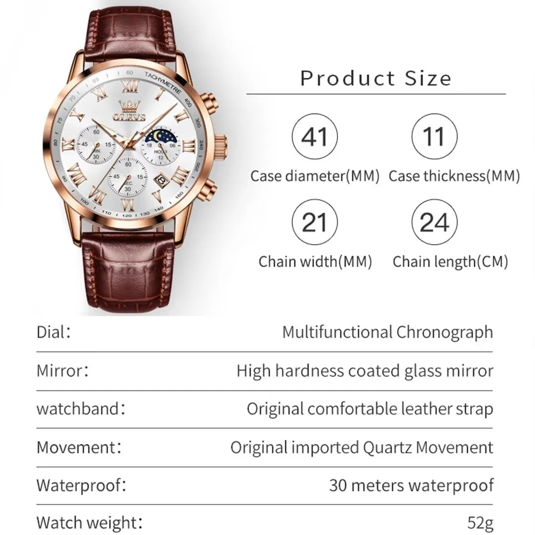 CrocLavish Genuine Leather Men’s Watch