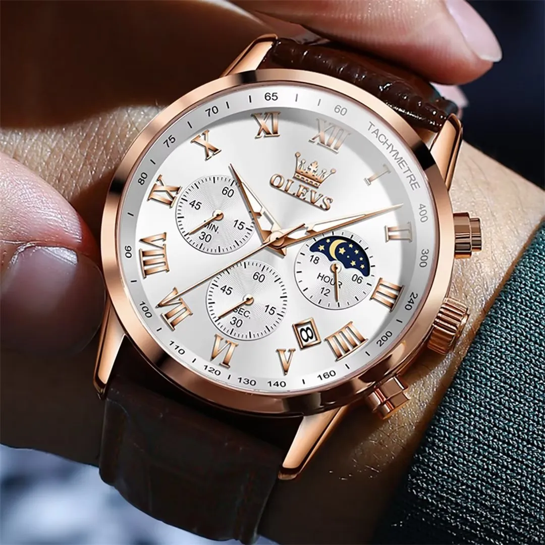 CrocLavish Genuine Leather Men’s Watch