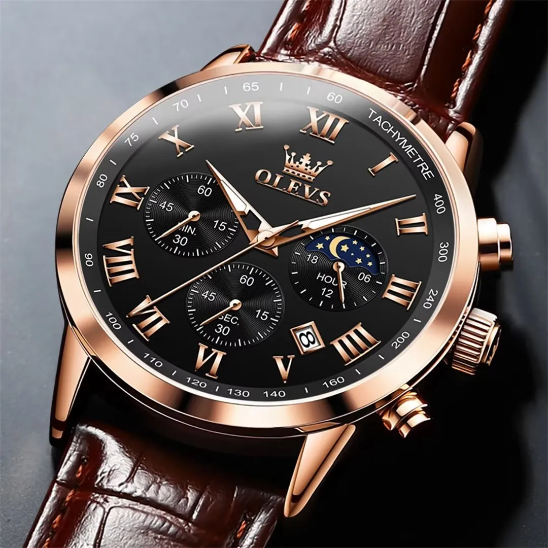 CrocLavish Genuine Leather Men’s Watch