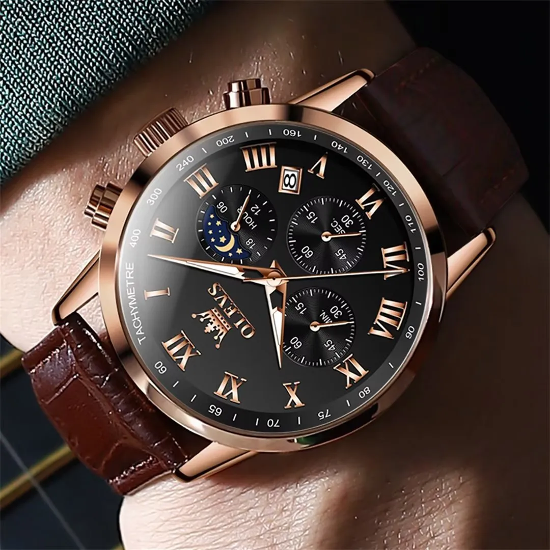 CrocLavish Genuine Leather Men’s Watch
