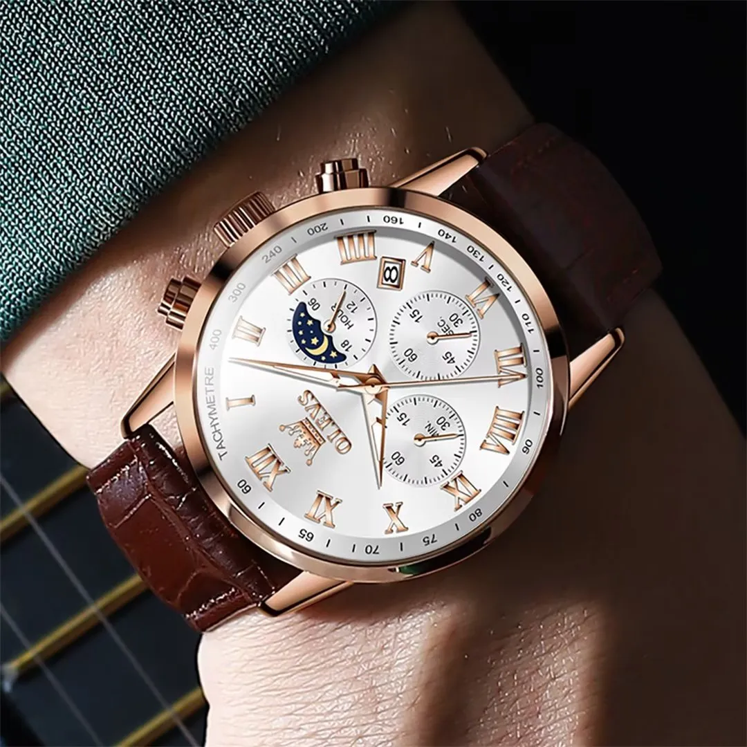 CrocLavish Genuine Leather Men’s Watch