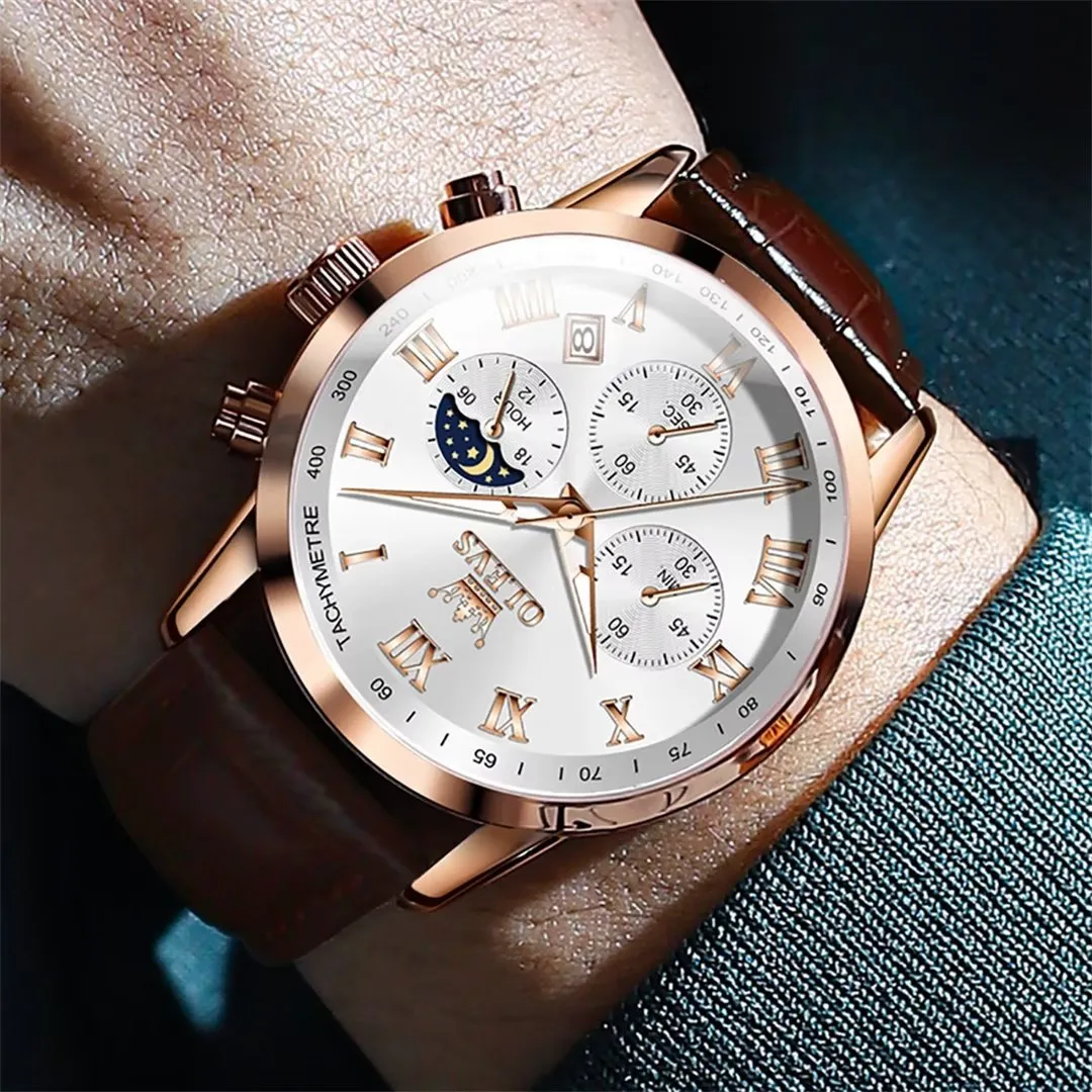 CrocLavish Genuine Leather Men’s Watch