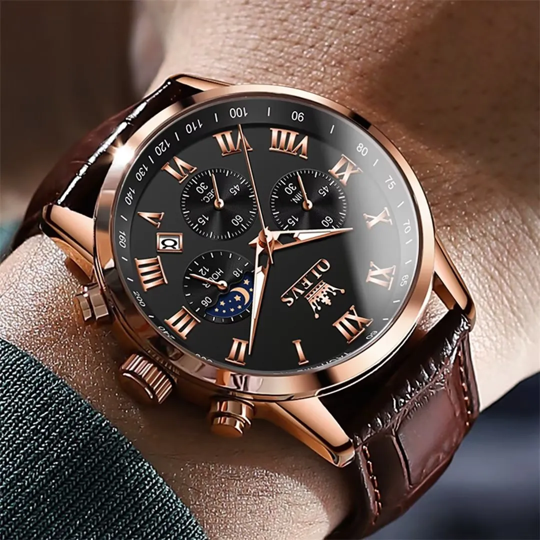 CrocLavish Genuine Leather Men’s Watch