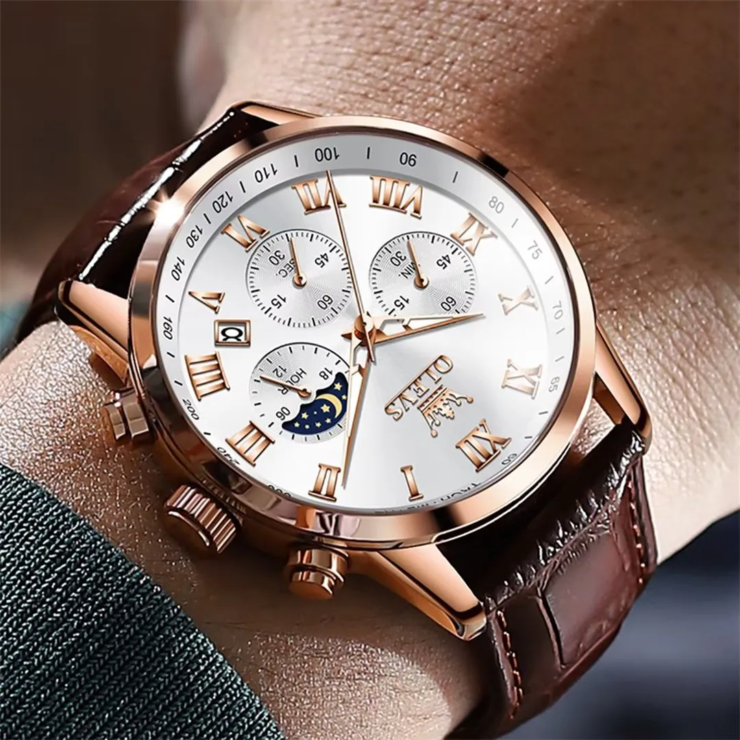 CrocLavish Genuine Leather Men’s Watch