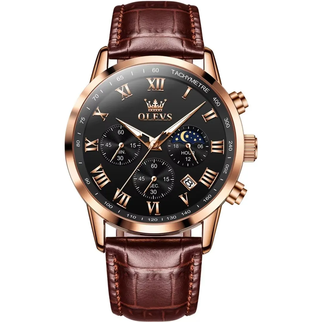 CrocLavish Genuine Leather Men’s Watch
