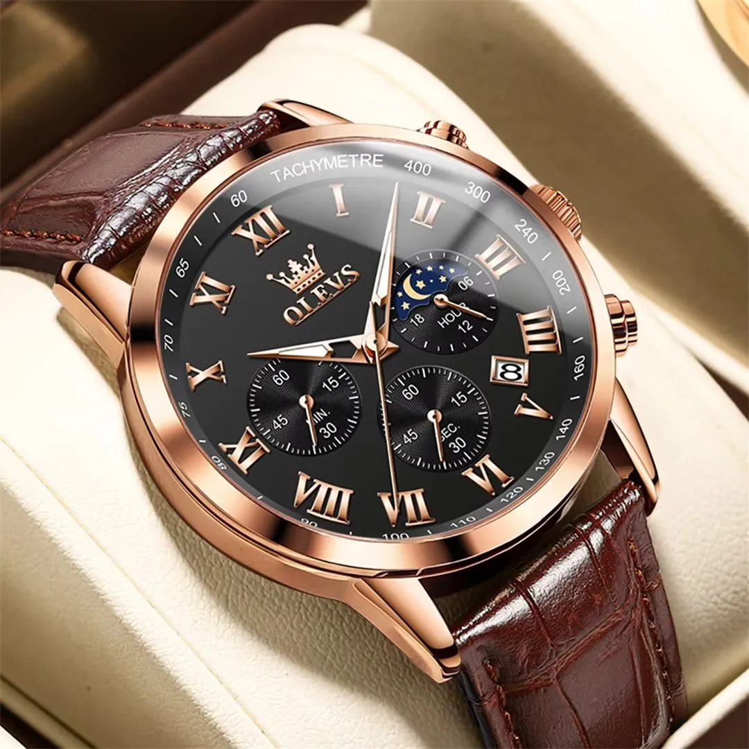 CrocLavish Genuine Leather Men’s Watch