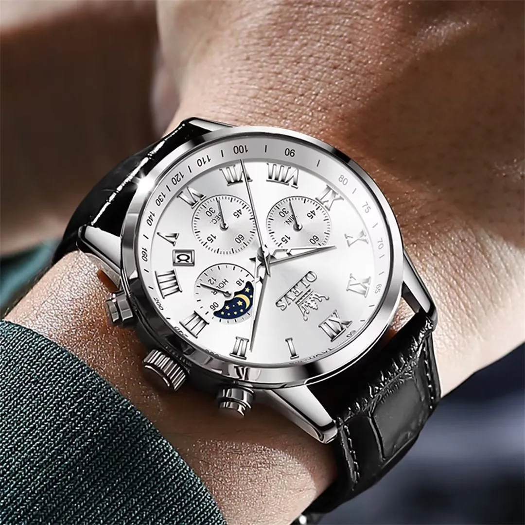CrocLavish Genuine Leather Men’s Watch