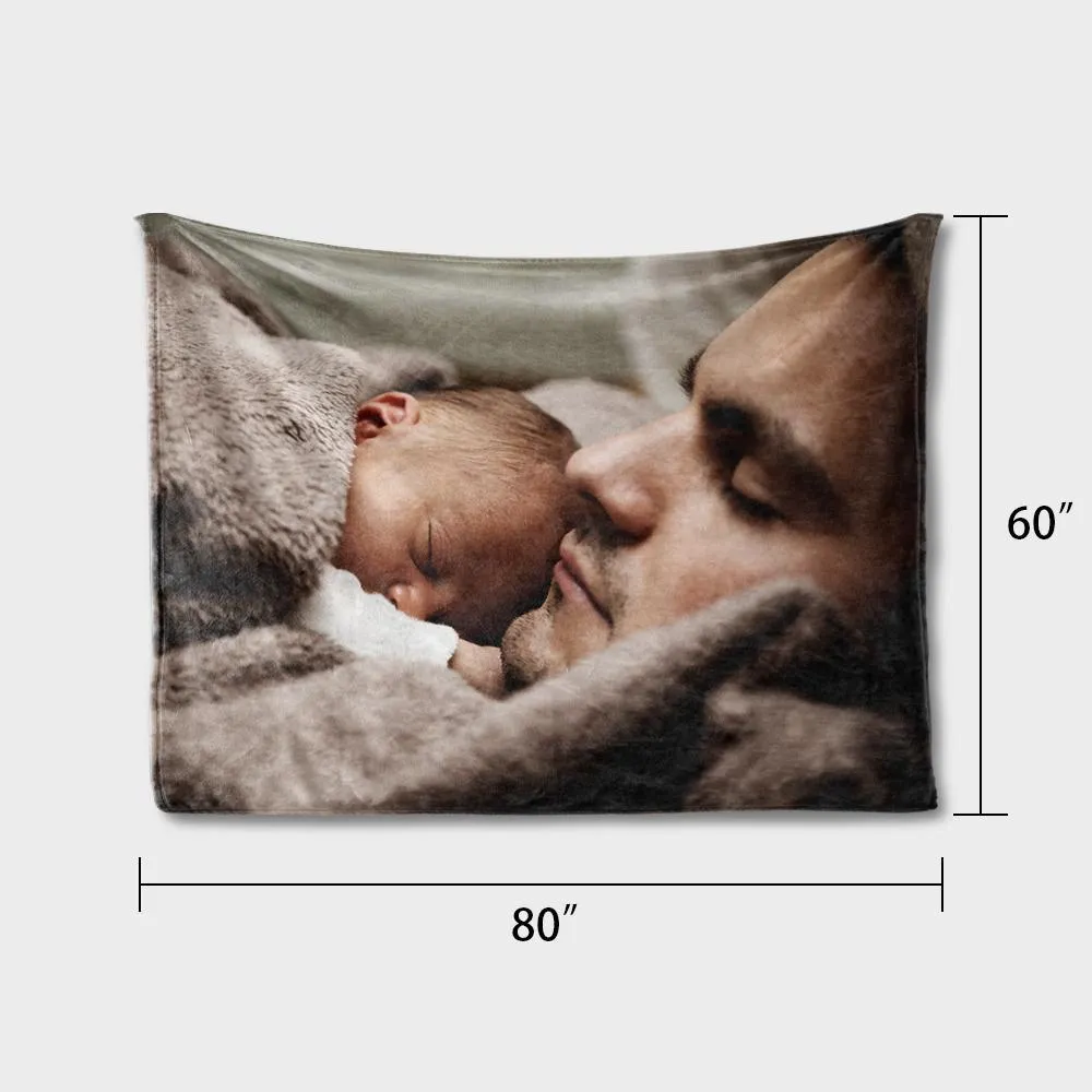 Custom Family Photo Tapestry Short Plush Wall Decor Hanging Painting