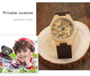 Custom Photo Watch - Personalized Watch Face - Picture Watches for Men - Holzuhr Damen - Wooden Watches for Women - Couples