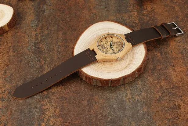 Custom Photo Watch - Personalized Watch Face - Picture Watches for Men - Holzuhr Damen - Wooden Watches for Women - Couples