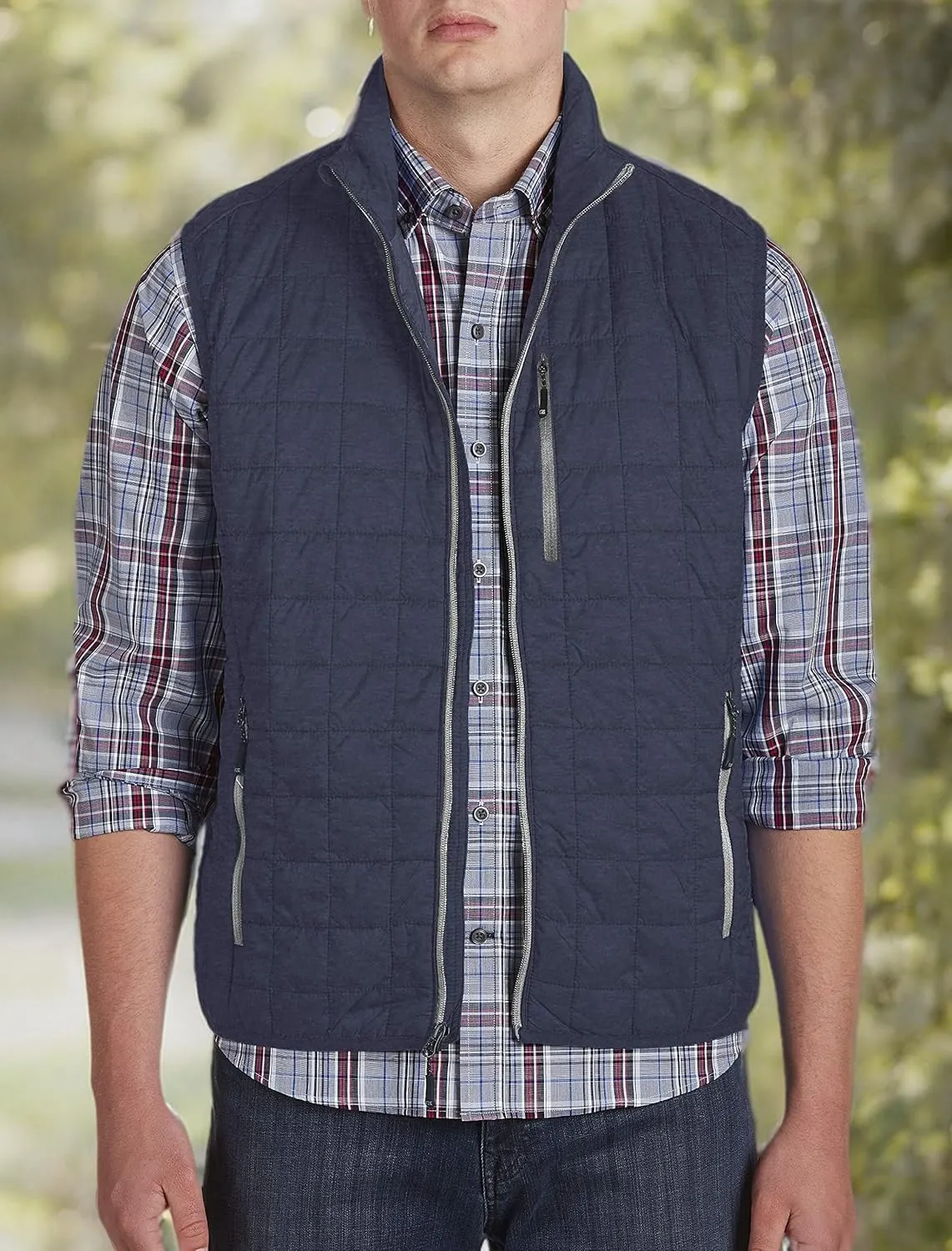 Cutter & Buck Men's Weather Resistant Primaloft Down Alternative Rainier Vest