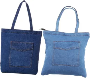 Denim Tote Bag for Women Stylish Large Canvas Shoulder Bag Lightweight Crossbody Bag with Ample Storage Comfortable Single Strap for School Office Casual Outings