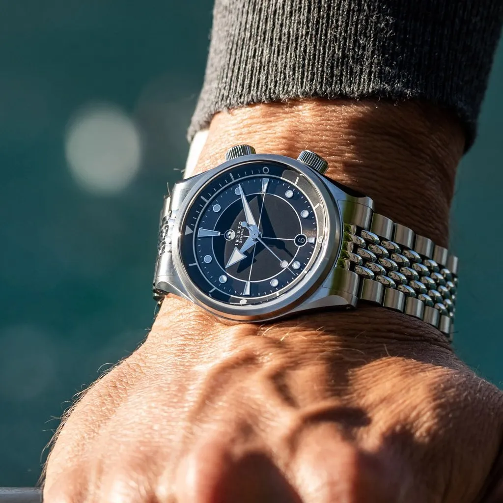 Direnzo DRZ05 Solaris - Black&nbsp;&amp;&nbsp;Taupe with&nbsp;Date (Swiss&nbsp;Made)