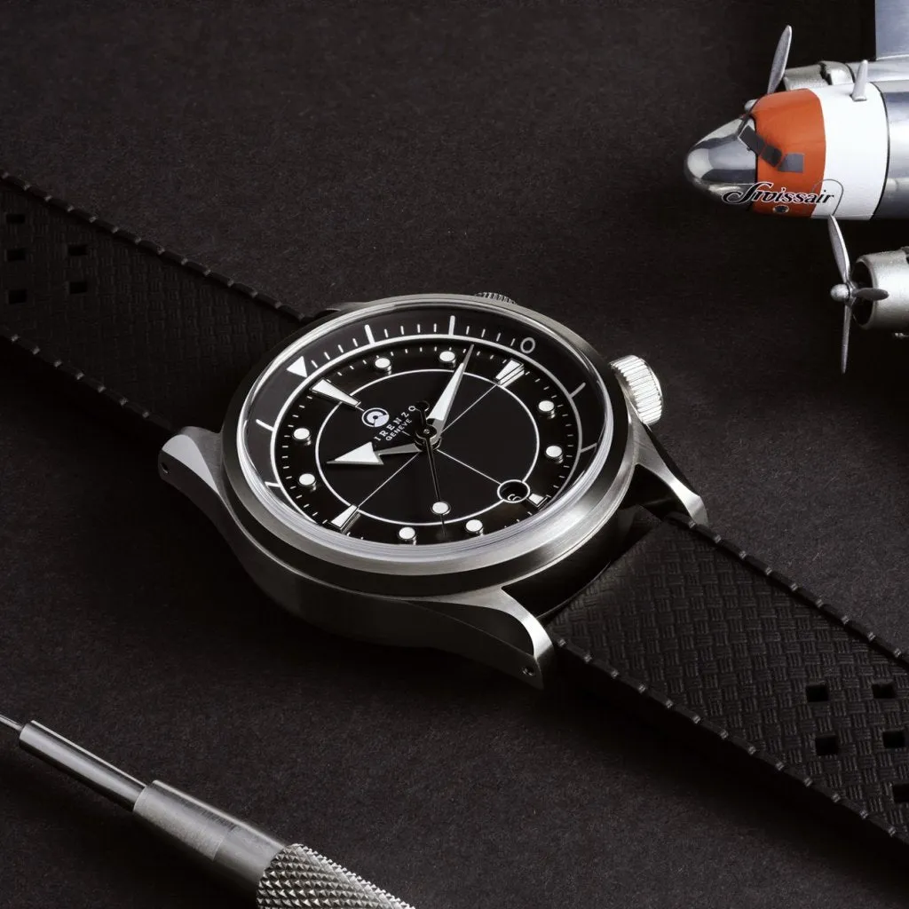 Direnzo DRZ05 Solaris - Black&nbsp;&amp;&nbsp;Taupe with&nbsp;Date (Swiss&nbsp;Made)