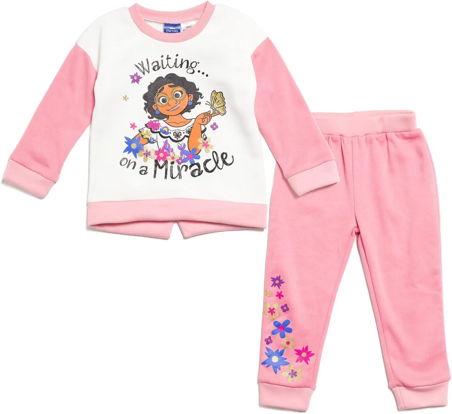 Disney Encanto Mirabel Girls Pullover Sweatshirt and Pants Set Toddler to Big Kid