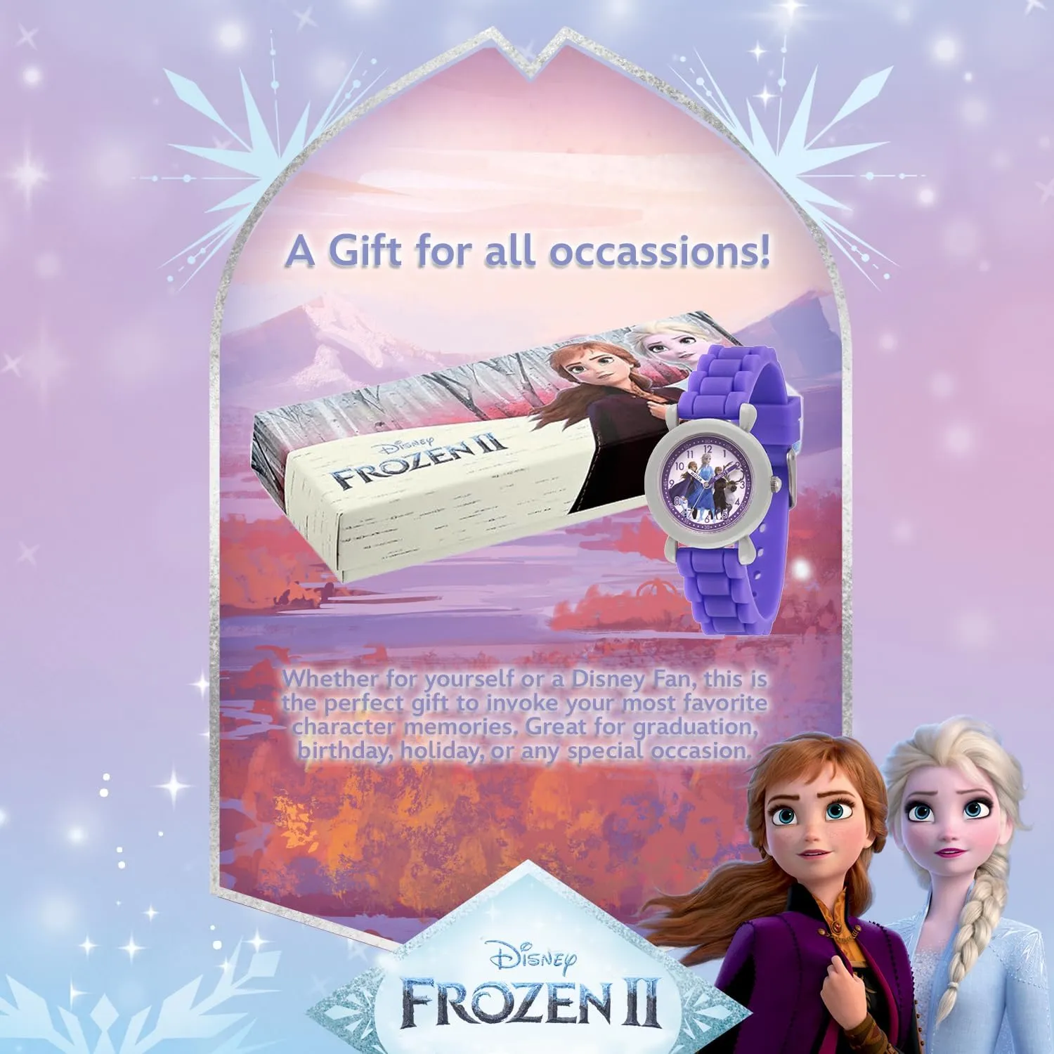 Disney Frozen Kids' Plastic Time Teacher Analog Quartz Silicone Strap Watch