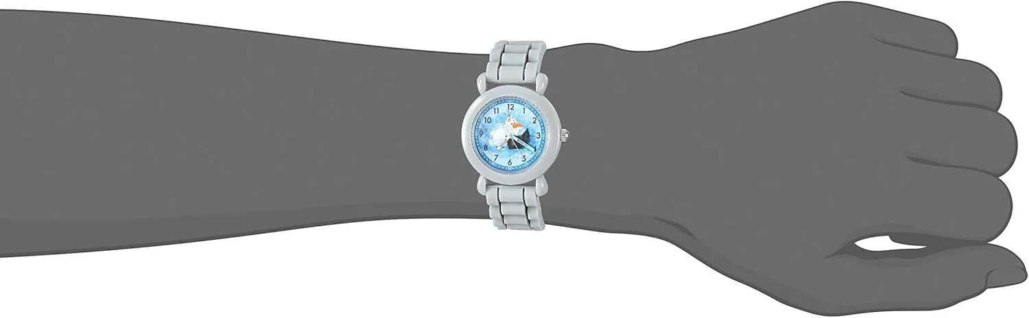 Disney Frozen Kids' Plastic Time Teacher Analog Quartz Silicone Strap Watch