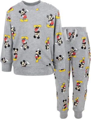 Disney Junior T-Shirt and Fleece Pants Outfit Set Infant to Big Kid Sizes (12 Months - 18-20)