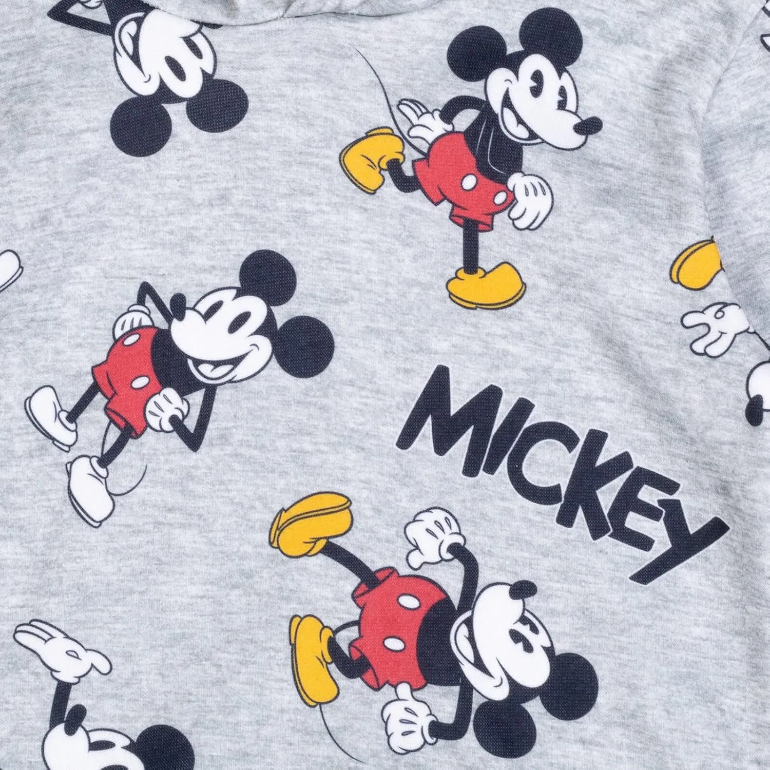 Disney Mickey Mouse Fleece Pullover Hoodie and Pants Outfit Set Newborn to Big Kid Sizes (0-3 Months - 14-16)
