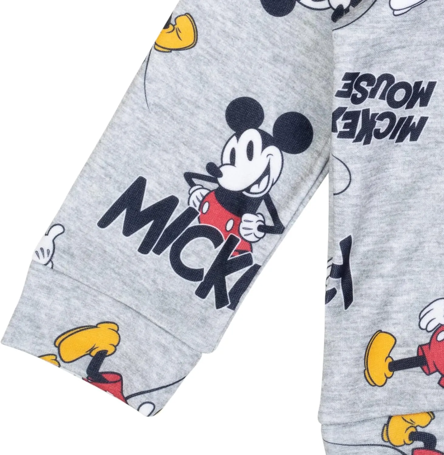 Disney Mickey Mouse Fleece Pullover Hoodie and Pants Outfit Set Newborn to Big Kid Sizes (0-3 Months - 14-16)