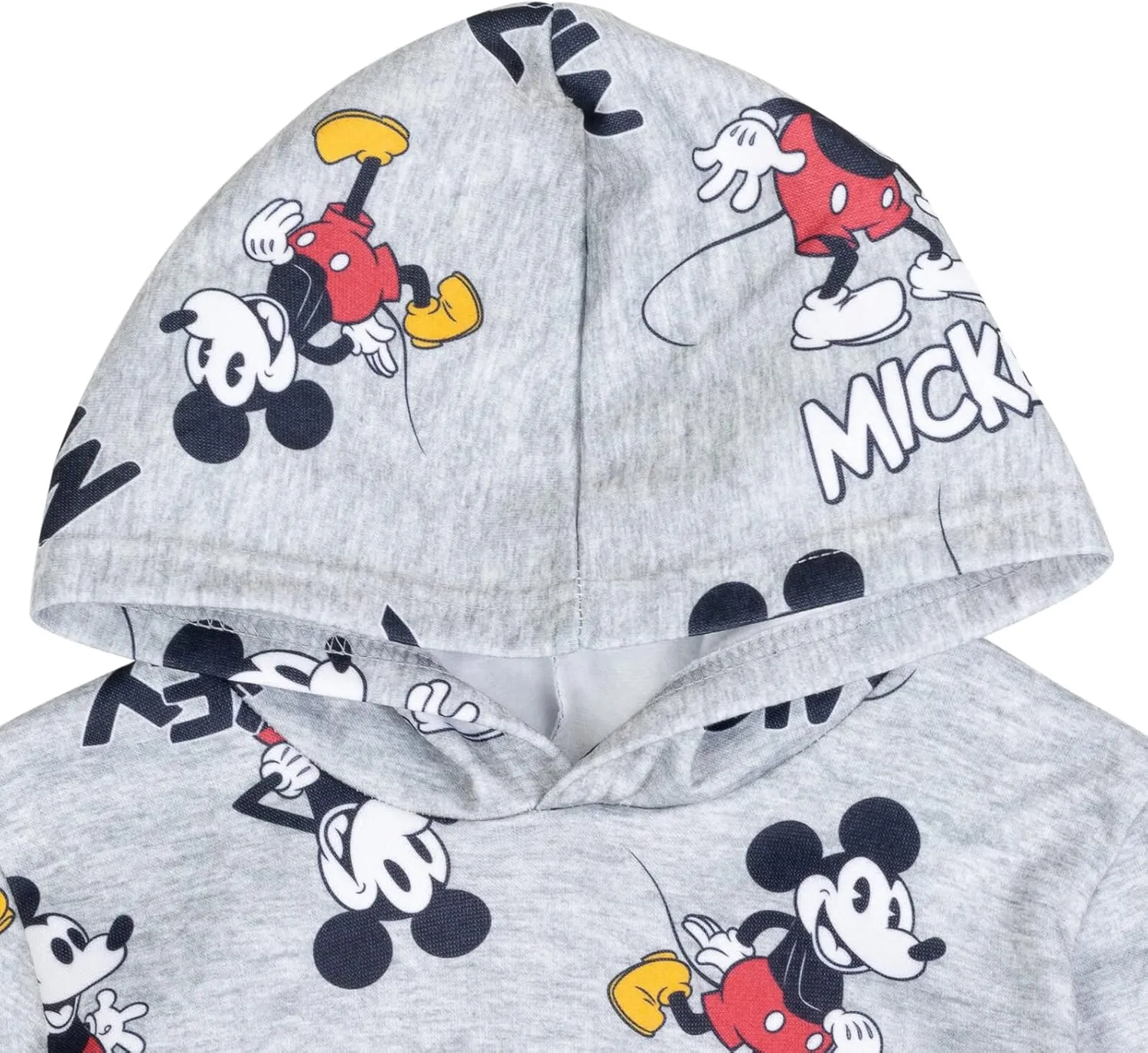 Disney Mickey Mouse Fleece Pullover Hoodie and Pants Outfit Set Newborn to Big Kid Sizes (0-3 Months - 14-16)