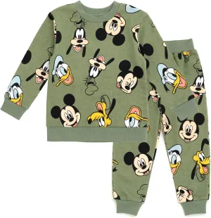 Disney Mickey Mouse Sweatshirt and Pants Set Infant to Little Kid Sizes (12 Months - 7-8)